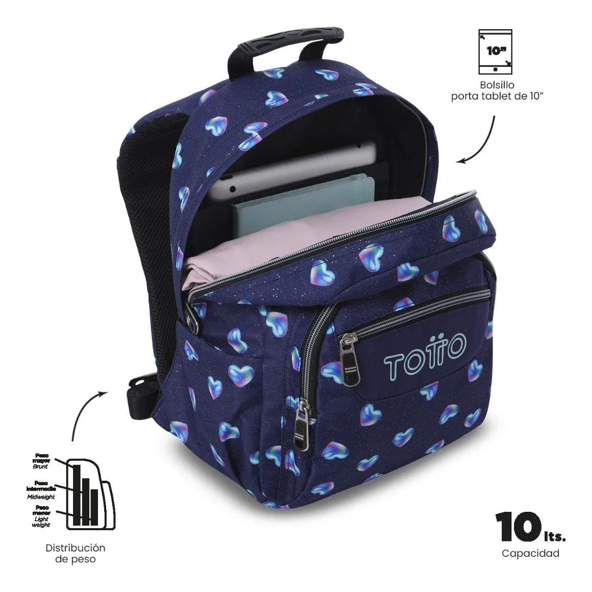 Mochila Escolar Juvenil Porta Tablet 10  Tempera Glitter-4