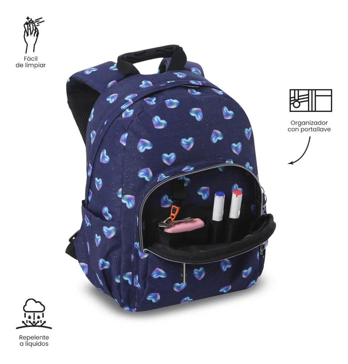 Mochila Escolar Juvenil Porta Tablet 10  Tempera Glitter-5