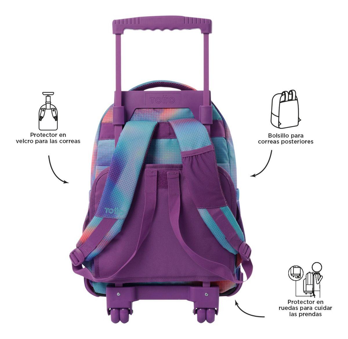 Mochila Escolar Totto Rpet Impermeable con Ruedas Niña 26L-2