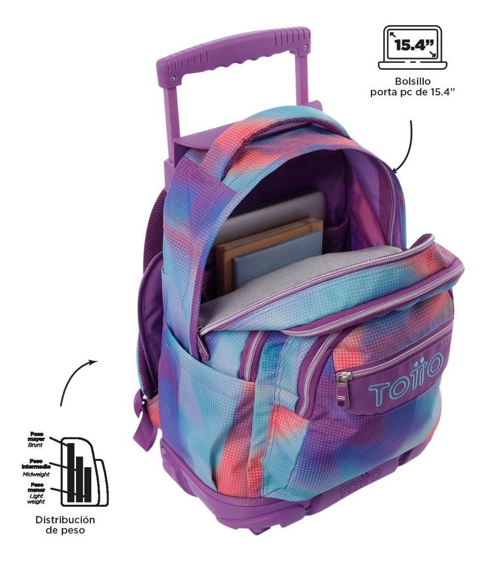 Mochila Escolar Totto Rpet Impermeable con Ruedas Niña 26L-3