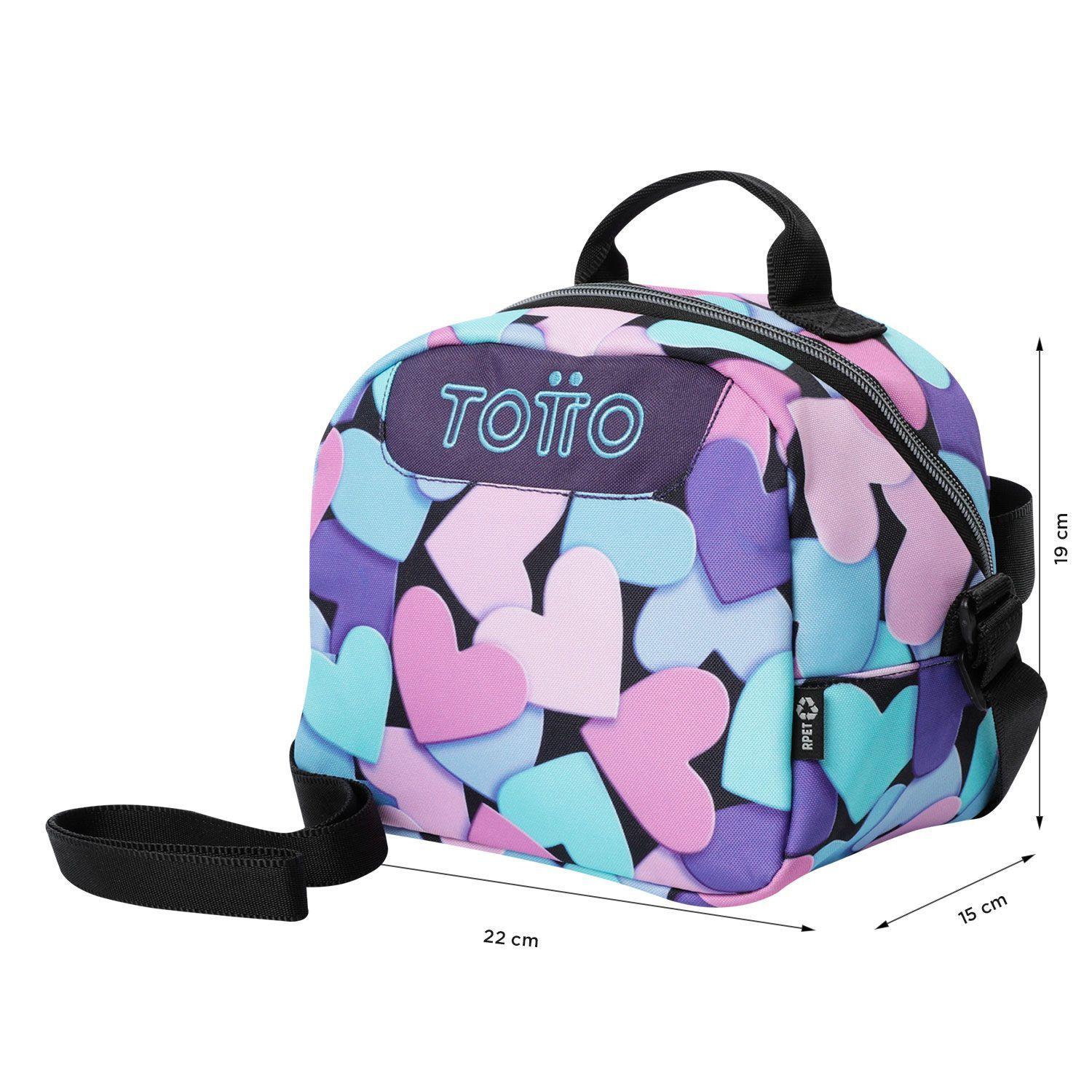 Lonchera Escolar Térmica Borrador Para Niña Azul Totto-3