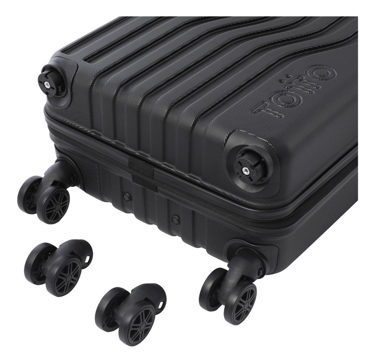 Maleta de Cabina Totto Nomad Negra Ruedas 360° Compacta y Versátil-4