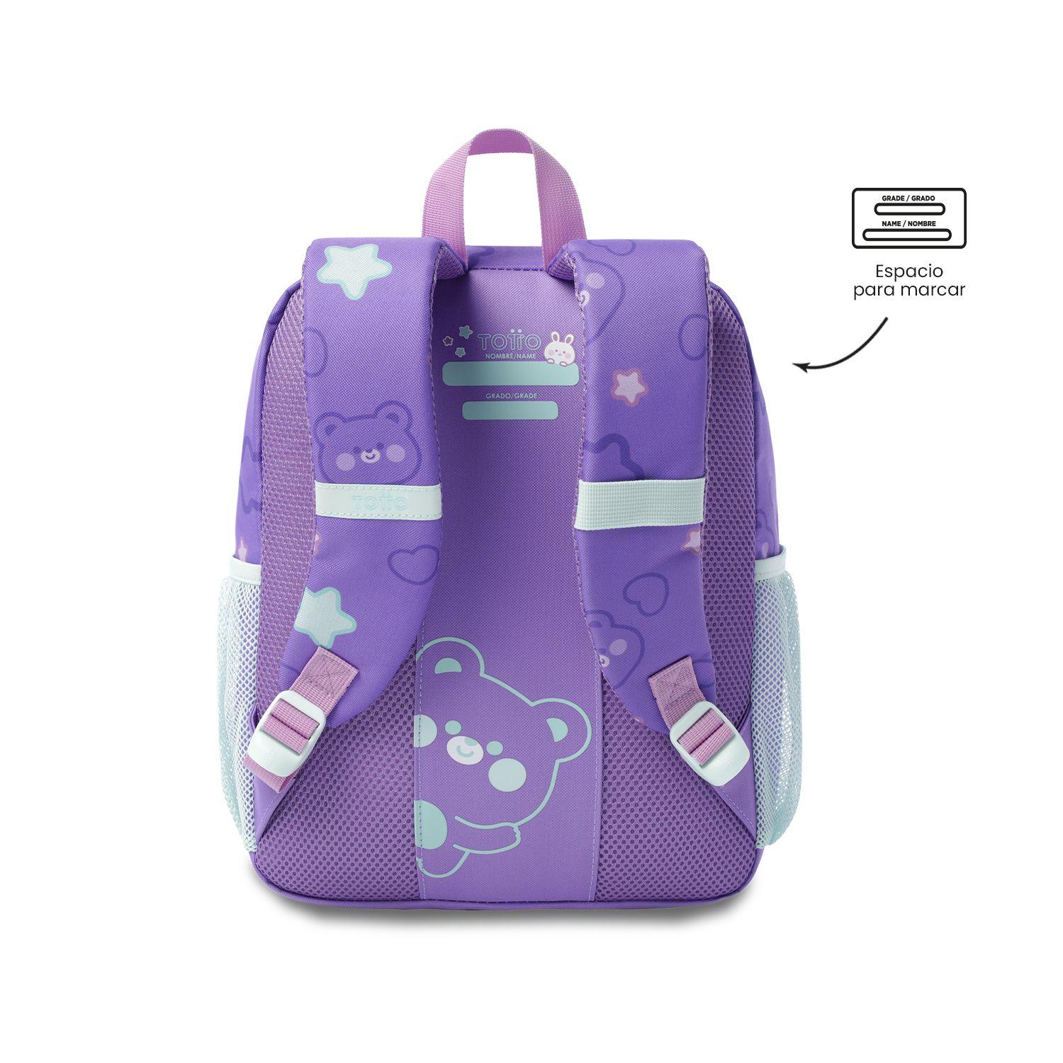 Mochila Escolar Totto Para Niña Friends Party Pequeño Morado-3