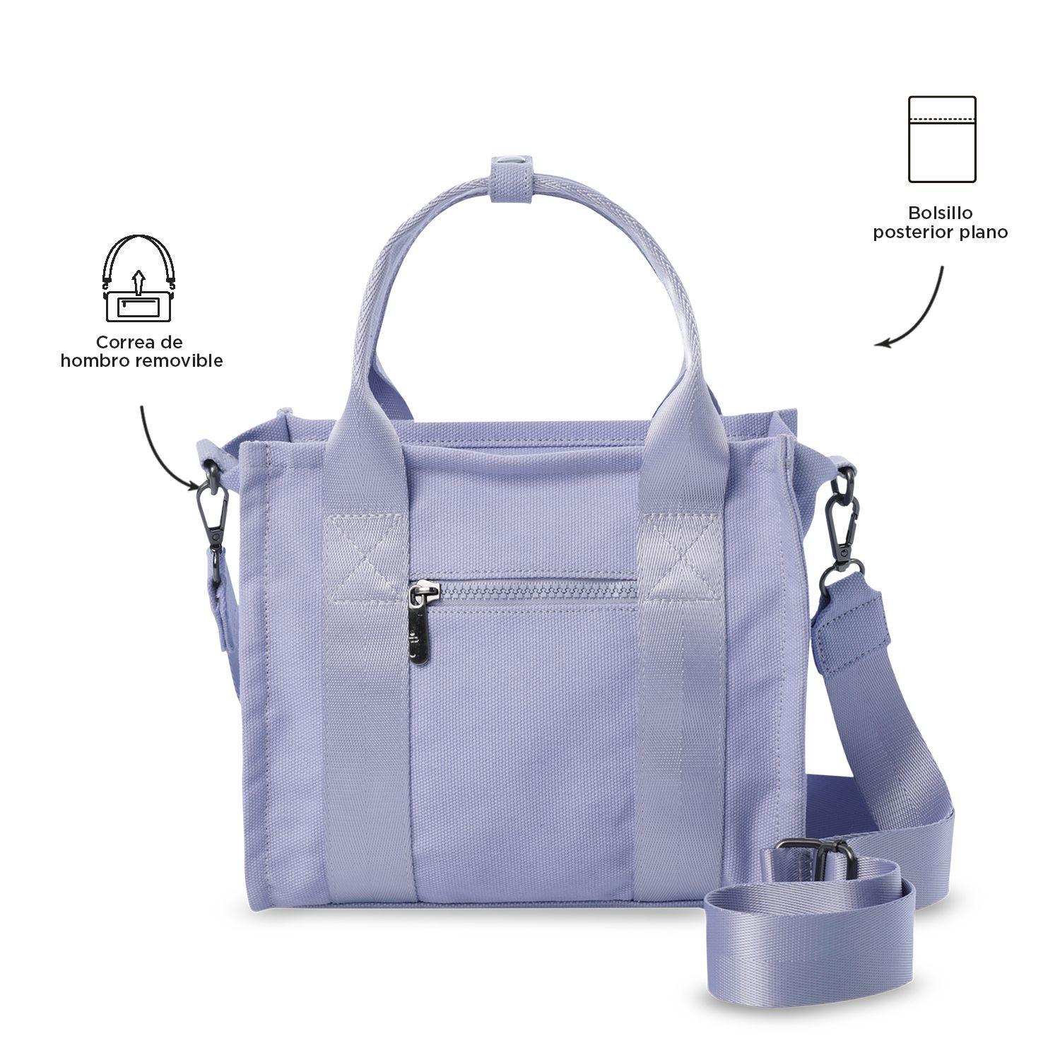 Cartera Mujer Tote-Bag tipo Crossbody Pequeño Morado Totto-3