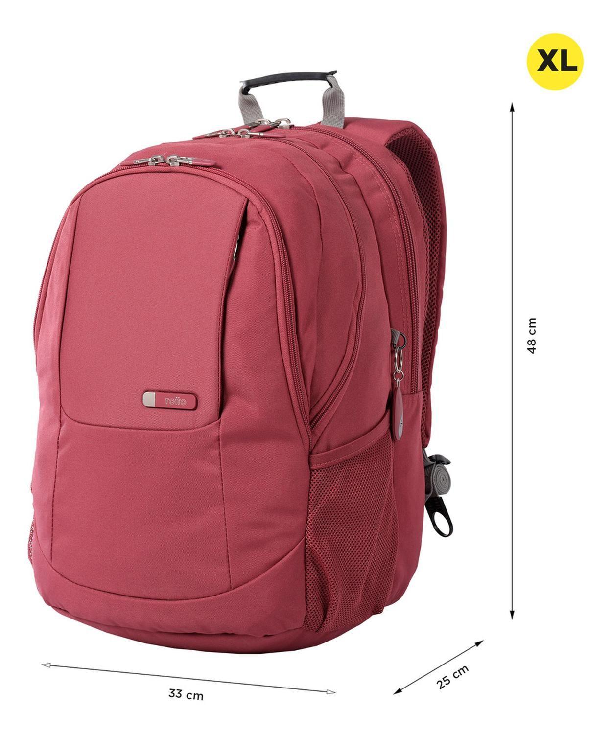 Mochila Ejecutiva Mujer Totto Krimmler Rosado Deco Rose-2