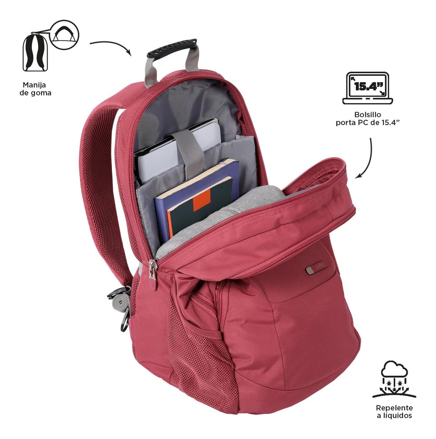 Mochila Ejecutiva Mujer Totto Krimmler Rosado Deco Rose-4