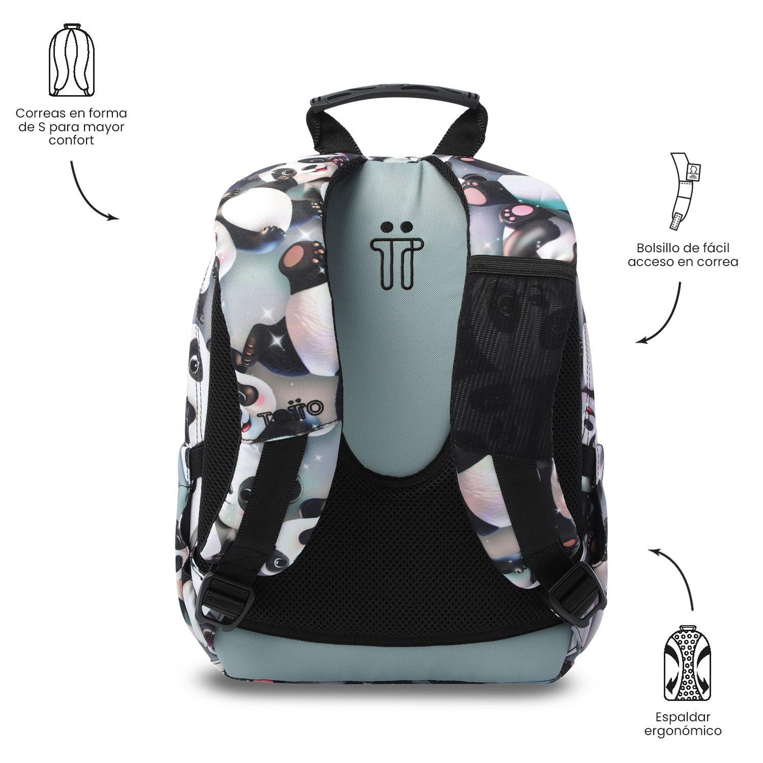 Mochila Escolar Juvenil Porta Tablet 10" Tempera Gris-3