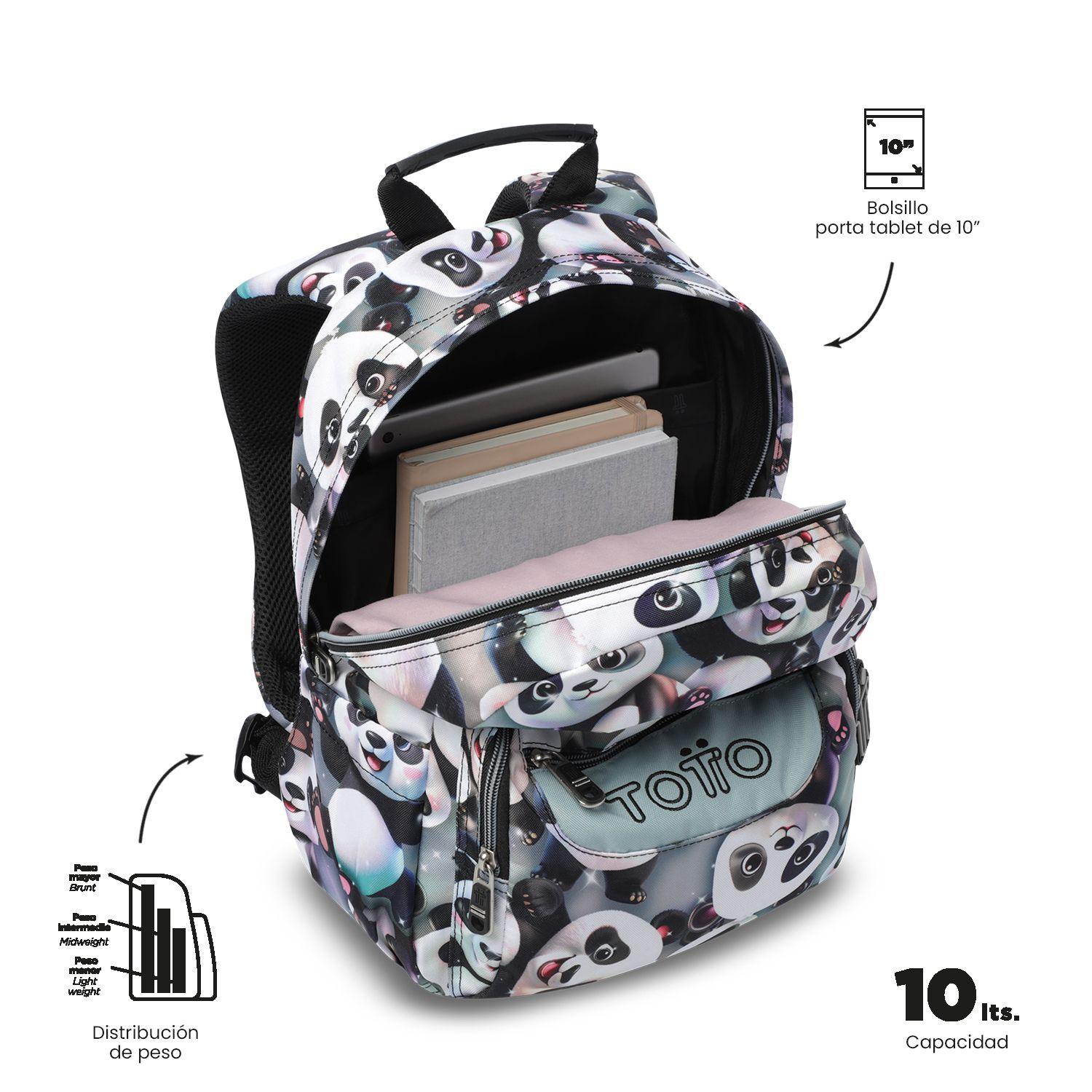 Mochila Escolar Juvenil Porta Tablet 10" Tempera Gris-4