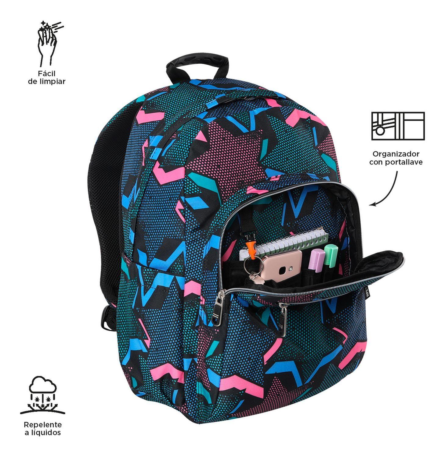 Mochila Escolar Totto Acuarela Rpet Negro Lety Black-5