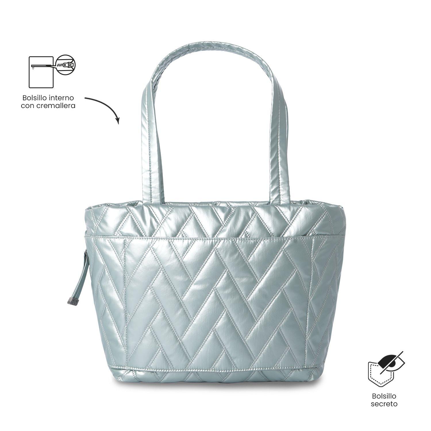Shopping Bag Mediano para Mujer Savanha Verde-3