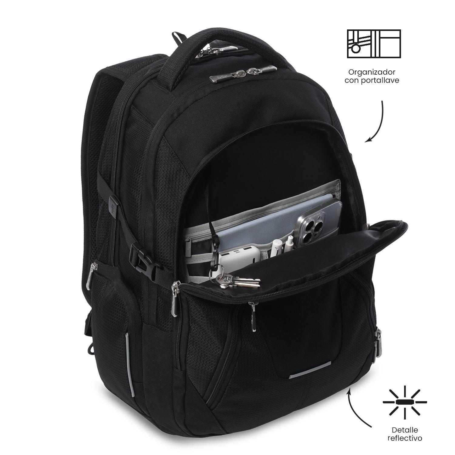 Mochila Ejecutivo Porta PC 16" Polixan 3.0 Negro Hombre-5