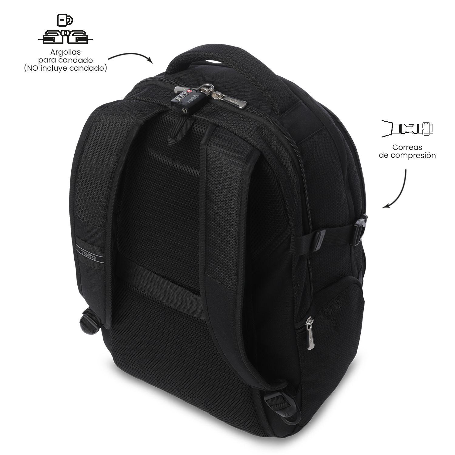 Mochila Ejecutivo Porta PC 16" Polixan 3.0 Negro Hombre-6