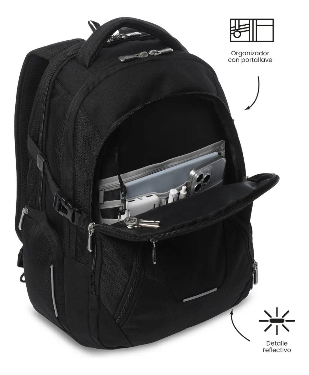 Mochila Ejecutivo Porta Pc 16  Polixan 3.0 Negro Hombre-4