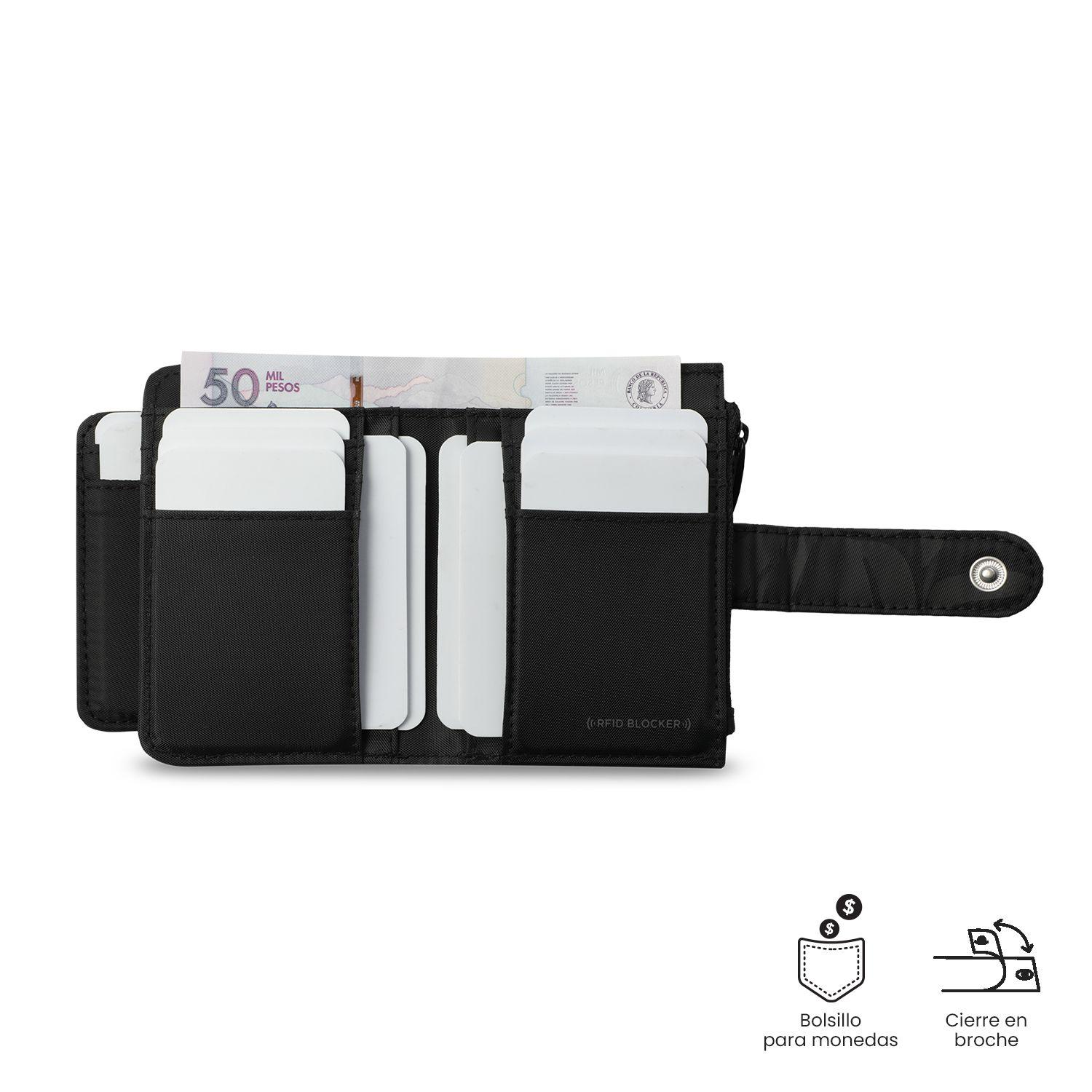 Billetera Mujer Texture Pequeña con RFID Blocker-3