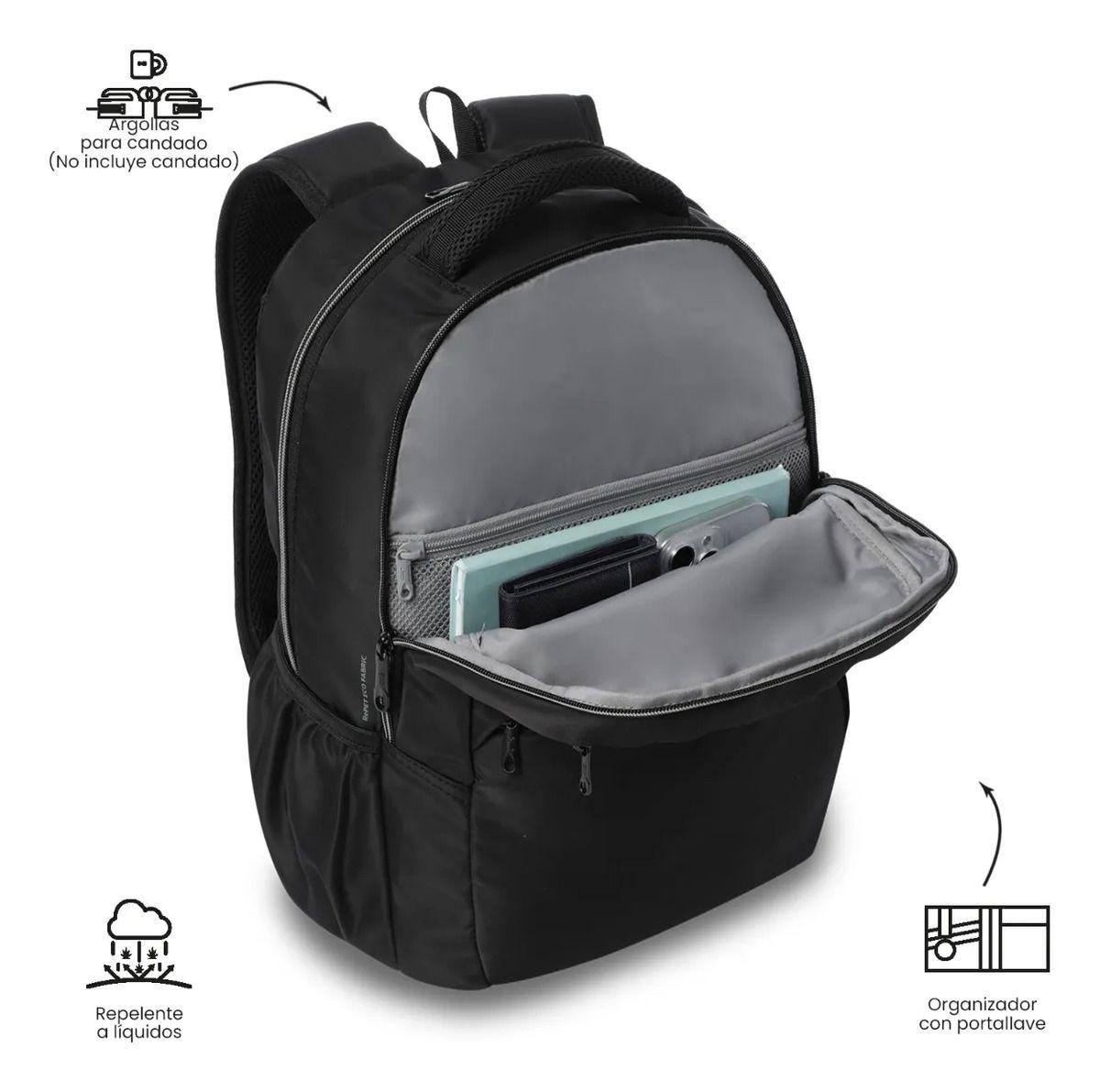Mochila Universitario  Tracer 4 2.0 Porta Pc 14  Negro-5