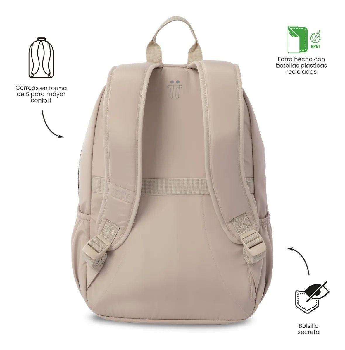 Mochila Para Oficina Pc 13  Aynatto 2.0 Mediano Beige-3