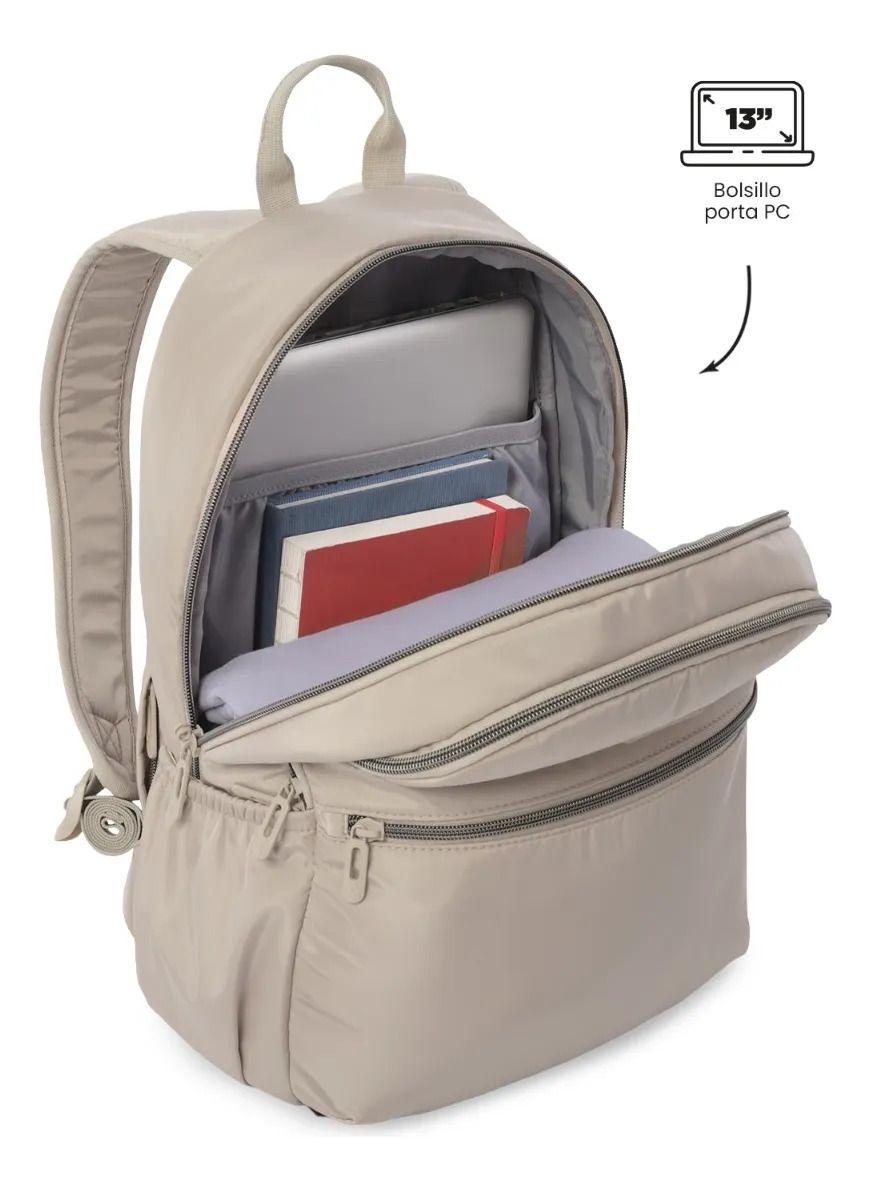 Mochila Para Oficina Pc 13  Aynatto 2.0 Mediano Beige-4