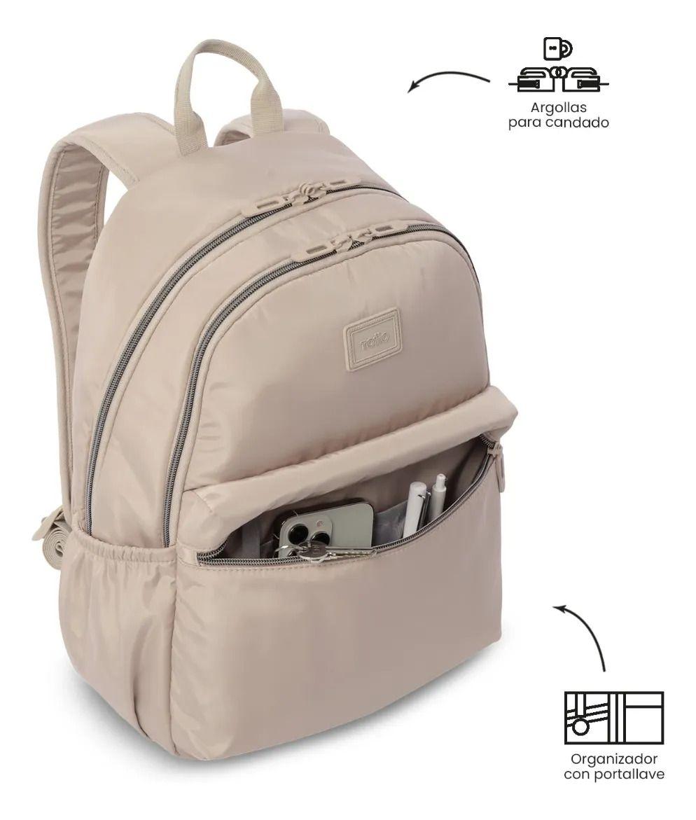 Mochila Para Oficina Pc 13  Aynatto 2.0 Mediano Beige-5