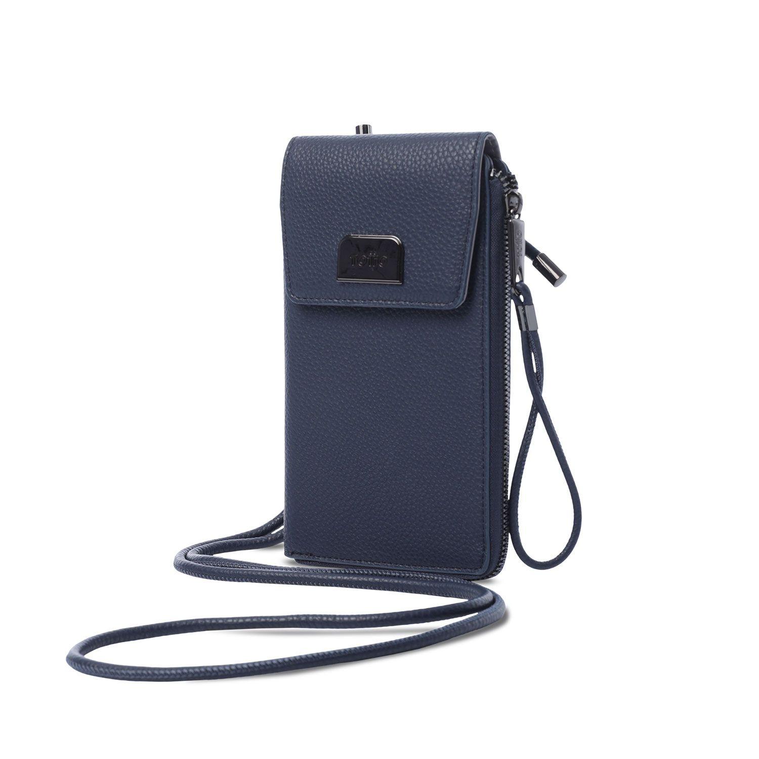 Portacelular Smooth Mujer con RFID Blocker Azul  Totto-4