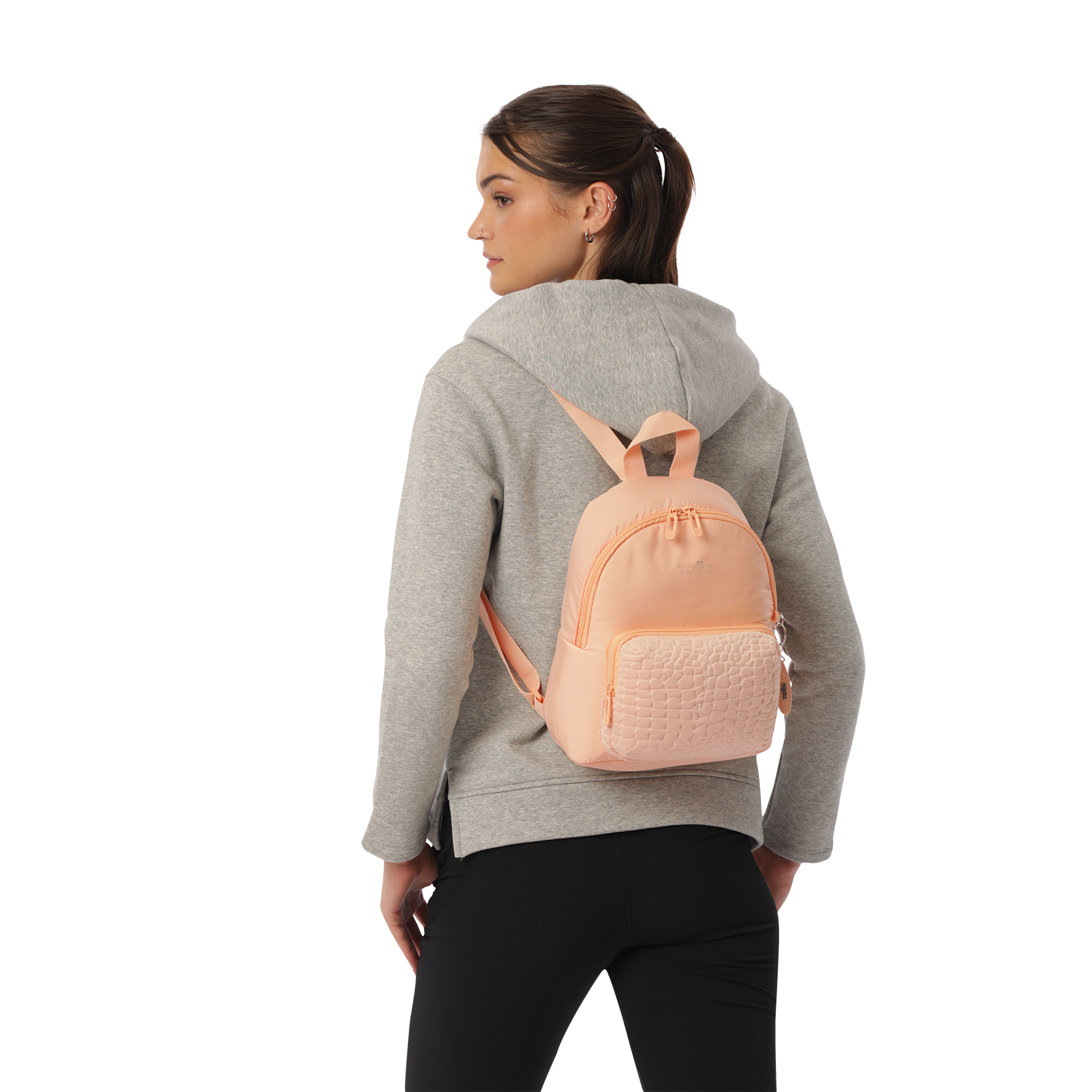 Mochila Universitaria Baltra Durazno Mujer Totto-4