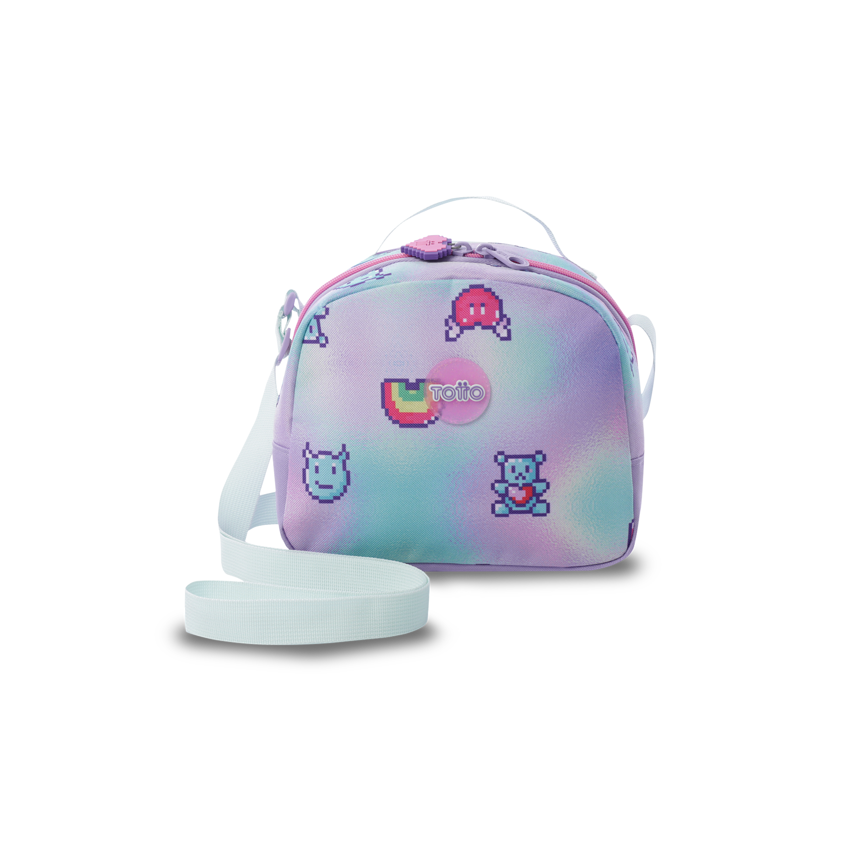 Pack Escolar Mochila Morado Grande + Lonchera + Estuche Andy Cat Totto-3