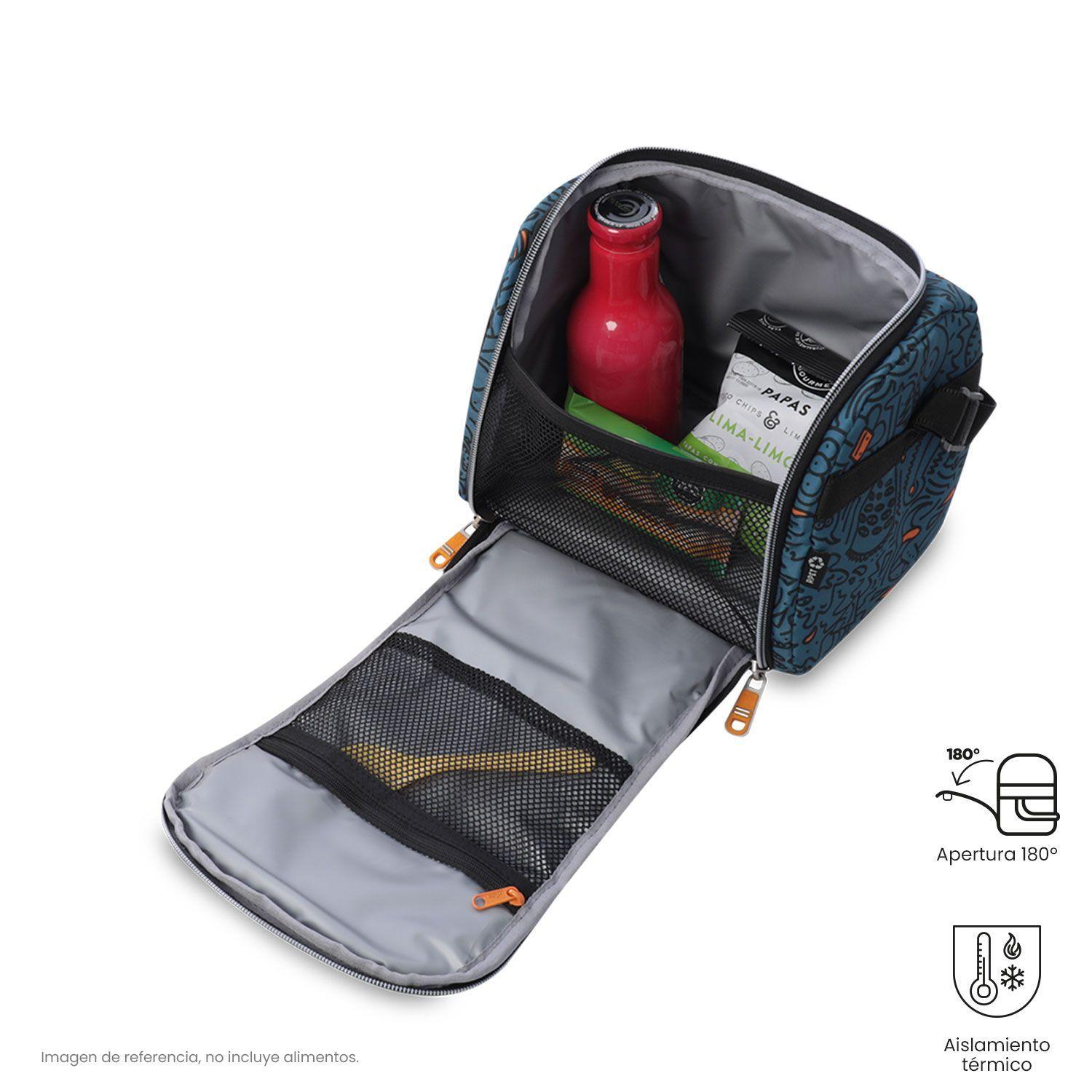 Lonchera Térmica Hombre Resaltador Grande Azul Totto-2