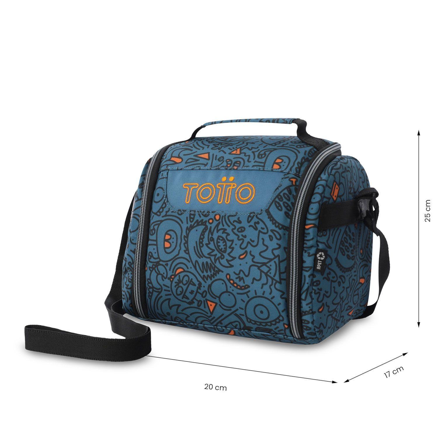 Lonchera Térmica Hombre Resaltador Grande Azul Totto-3