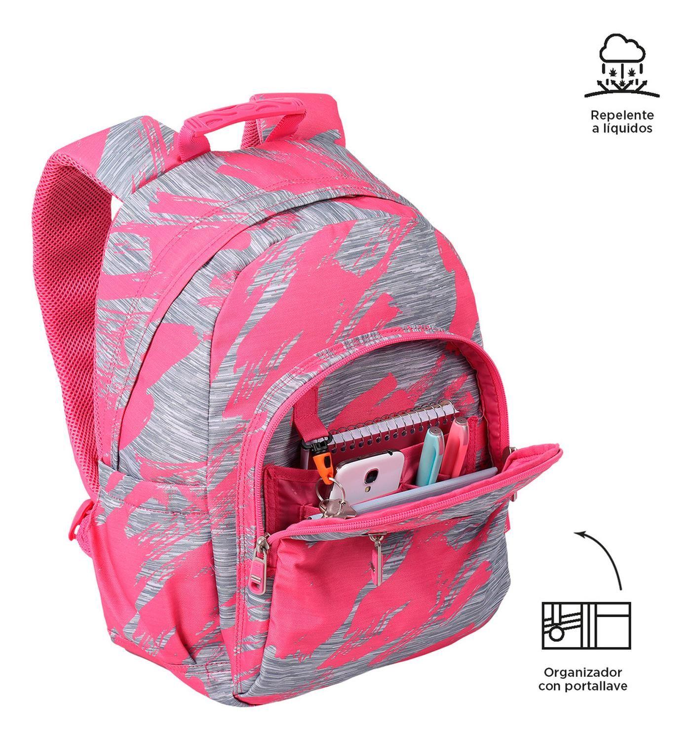 Mochila Escolar Totto Gommas Rpet Rosado Dina-5