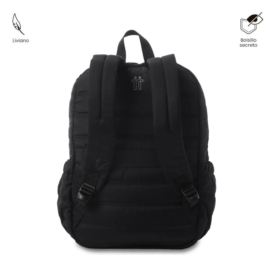 Mochila Universitario  Moxi Porta Pc 15  Negro-3