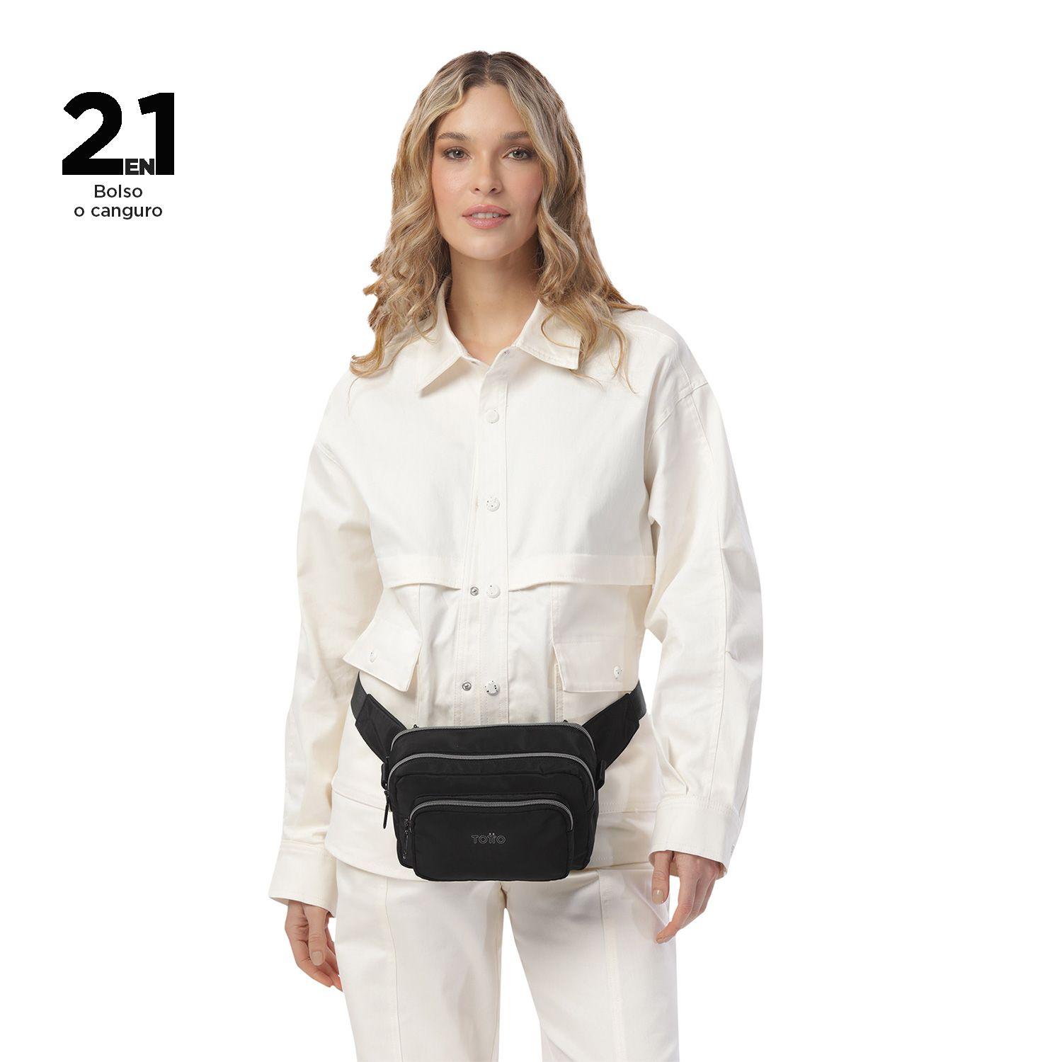 Cartera riñonera 2 en 1 Funty 3.0 Pequeña Negra Totto-2