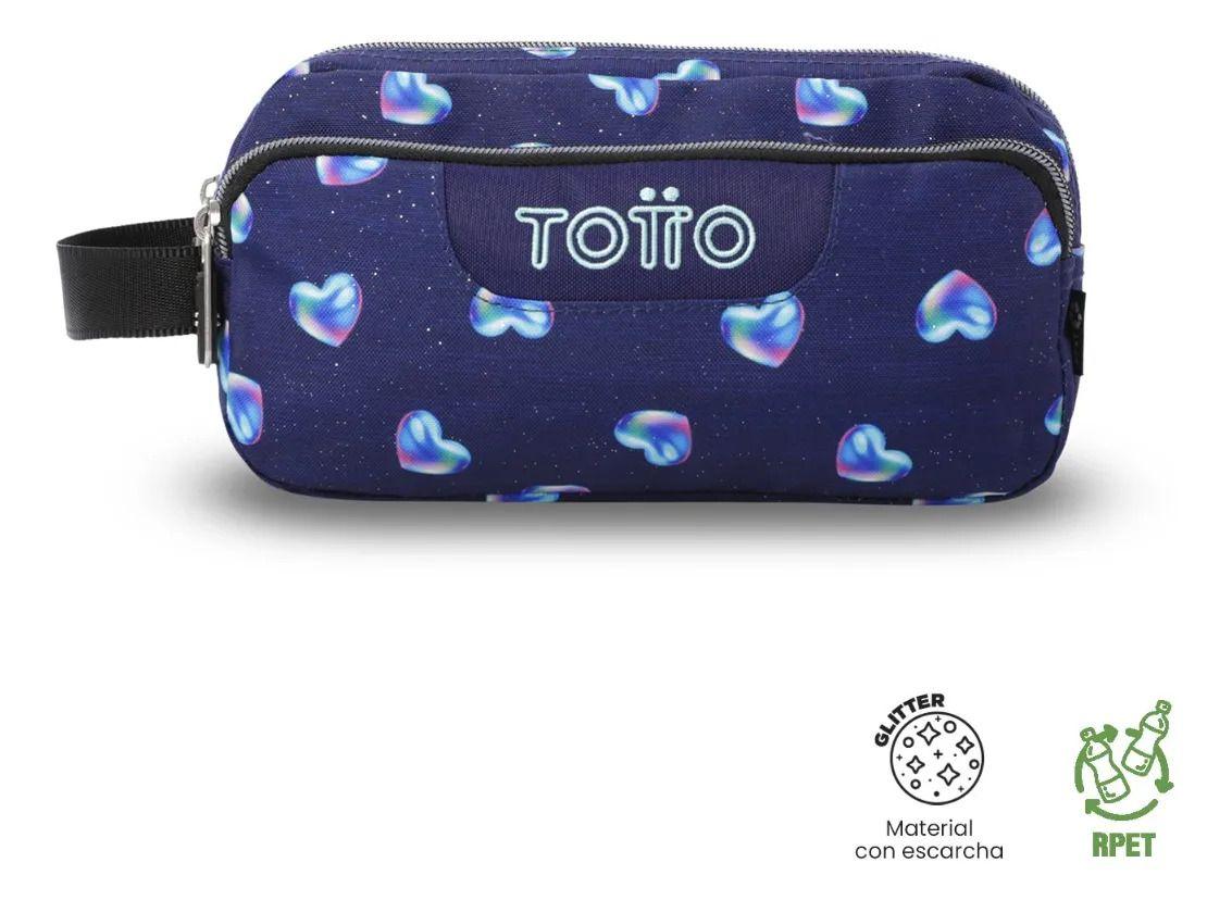 Estuche Multiuso Agapec Glitter Grande Azul Mujer-0