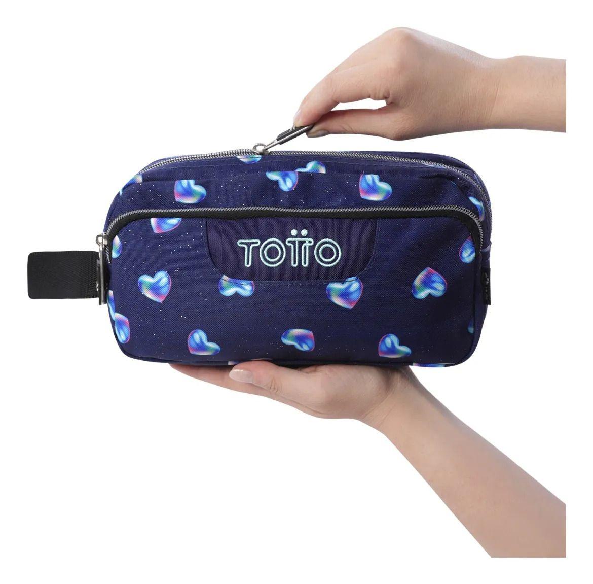 Estuche Multiuso Agapec Glitter Grande Azul Mujer-2