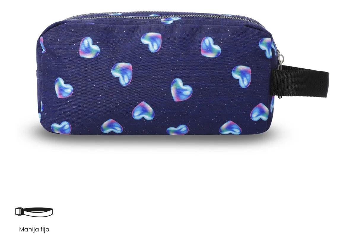 Estuche Multiuso Agapec Glitter Grande Azul Mujer-4