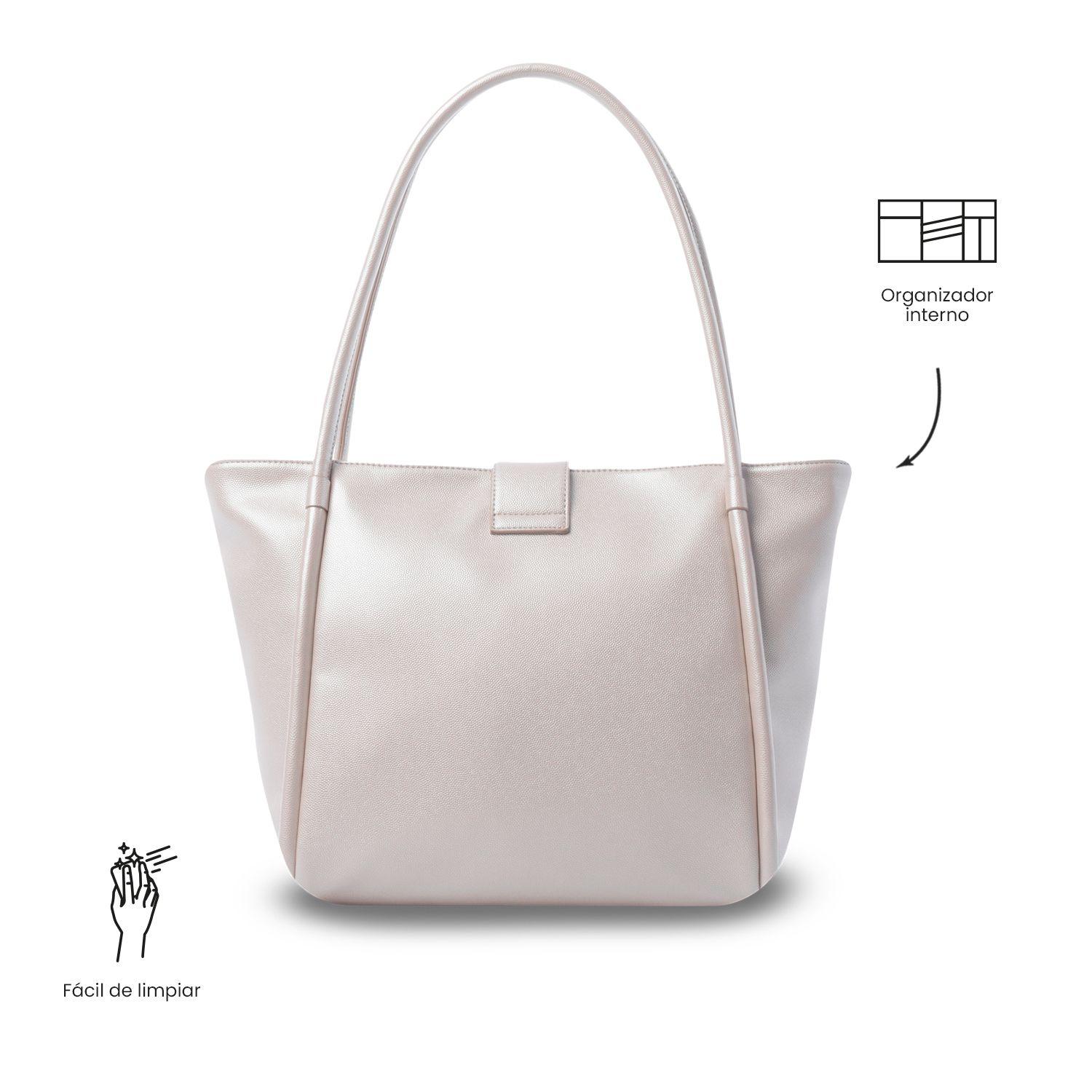 Tote Bag para Mujer Soul Mediano Beige-3