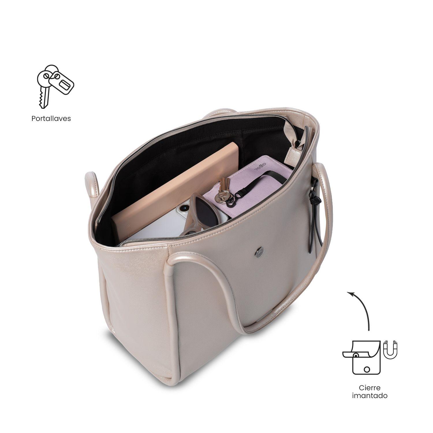 Tote Bag para Mujer Soul Mediano Beige-4