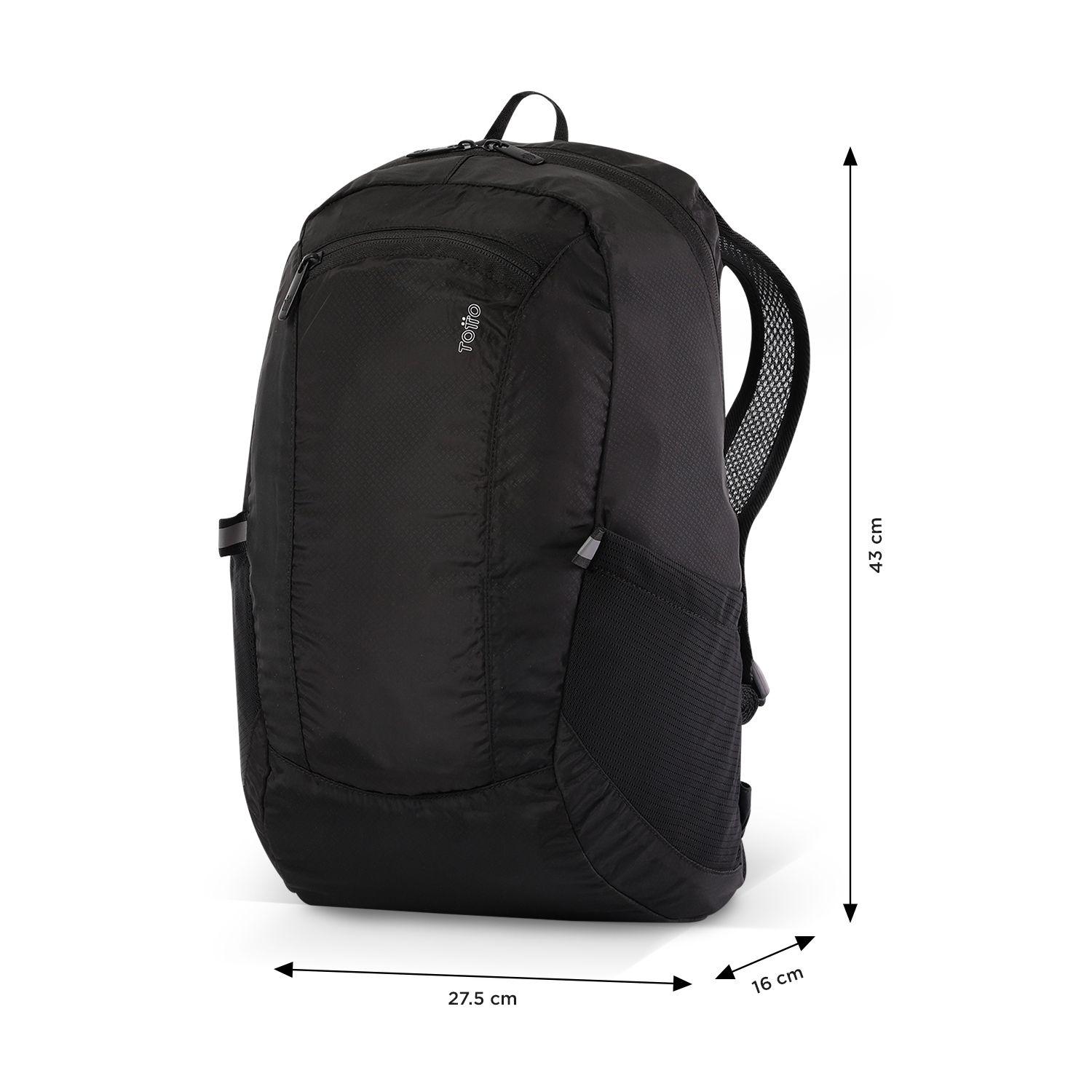 Mochila Plegable Troker M Negro/Black-3