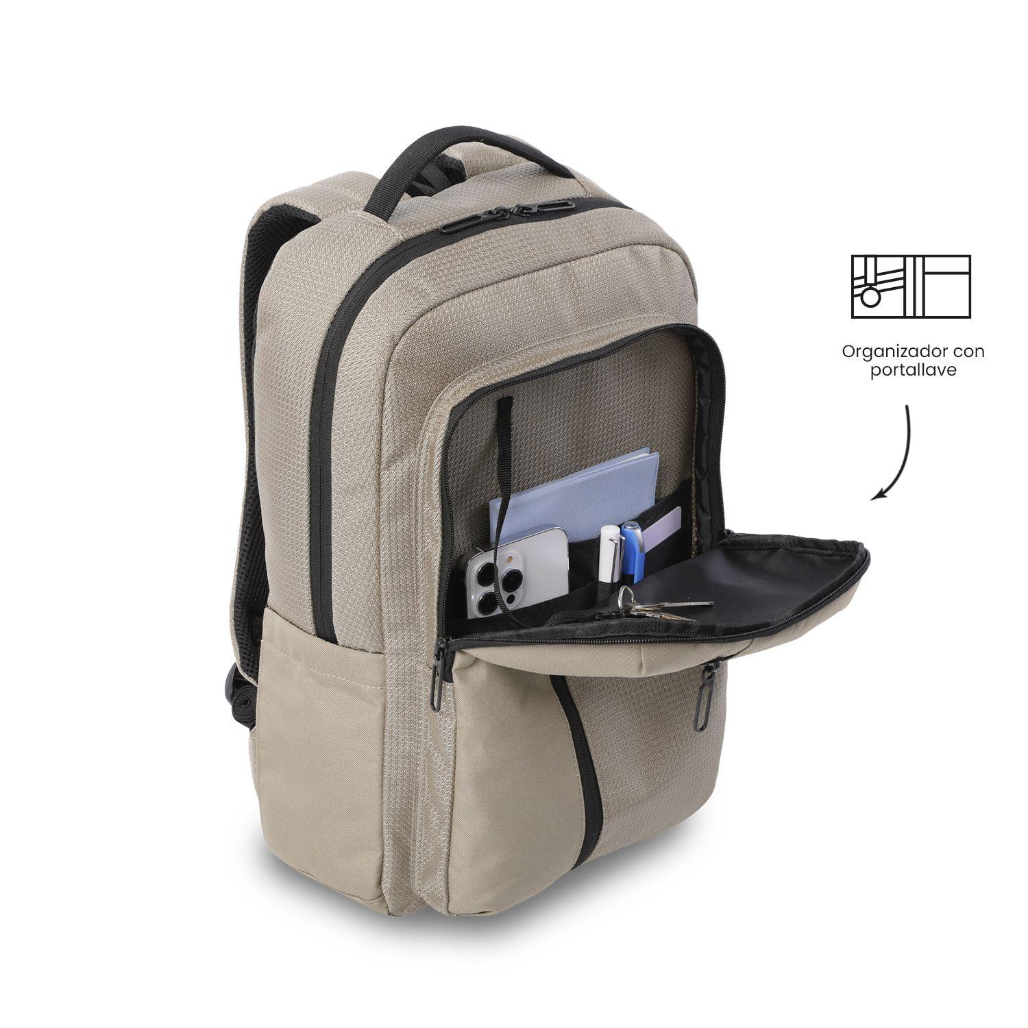 Mochila Ejecutivo Porta PC 15" Drift Café Hombre-5