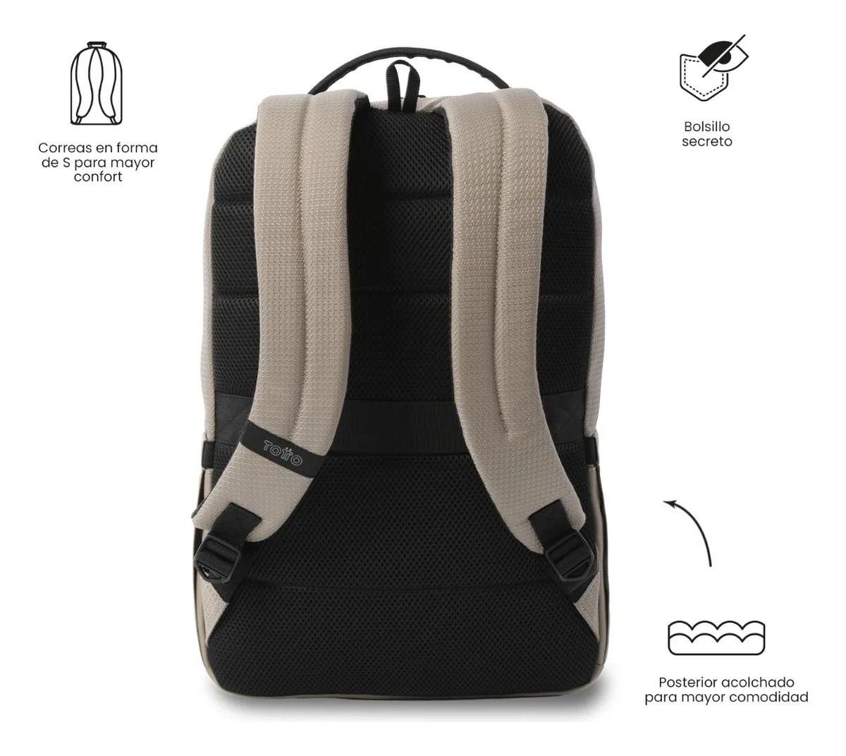 Mochila Ejecutivo Porta Pc 15  Drift Café Hombre-3