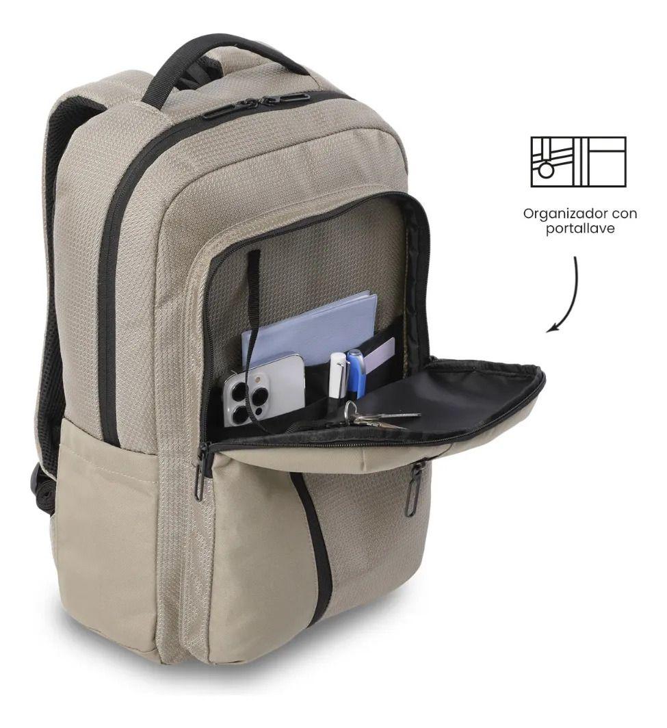 Mochila Ejecutivo Porta Pc 15  Drift Café Hombre-5