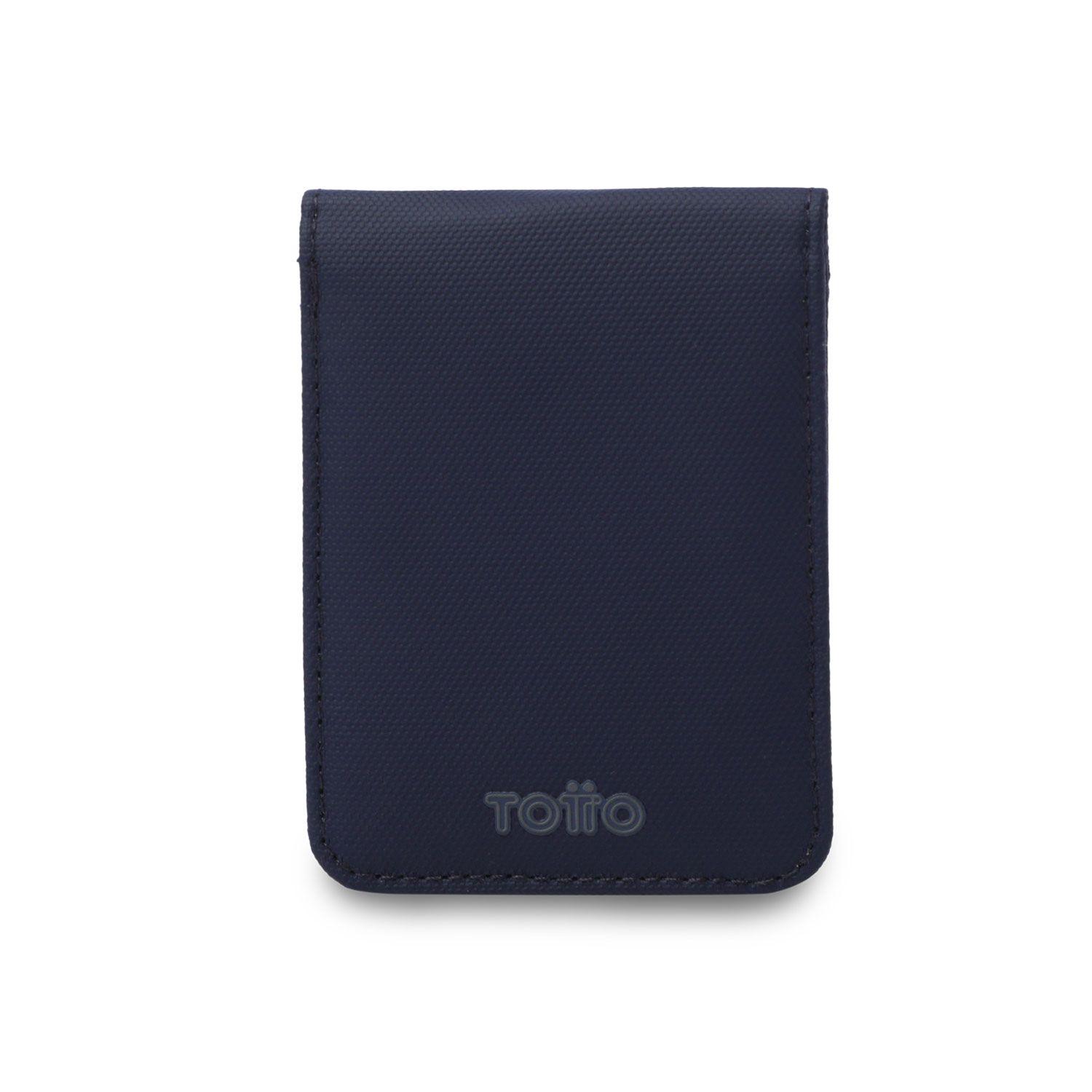 Billetera Hombre Wood Pequeña con RFID Blocker Azul -0