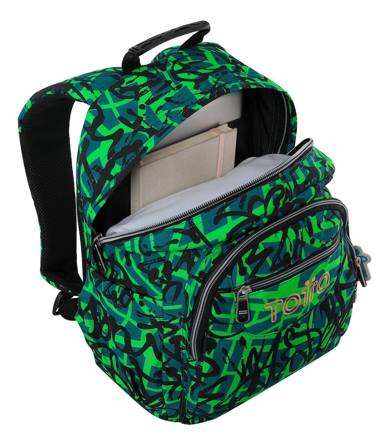 Mochila Escolar Totto Gommas Rpet Verde Linet-4