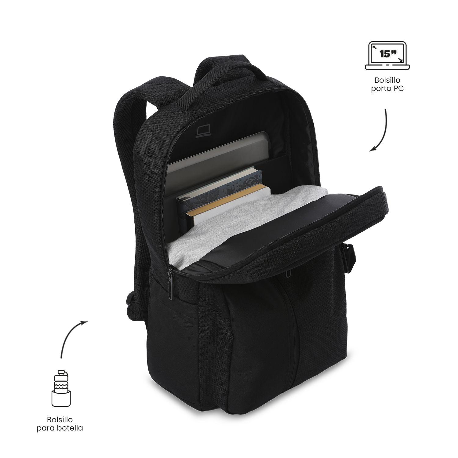 Mochila Ejecutivo Porta PC 15" Drift Negro Hombre-4