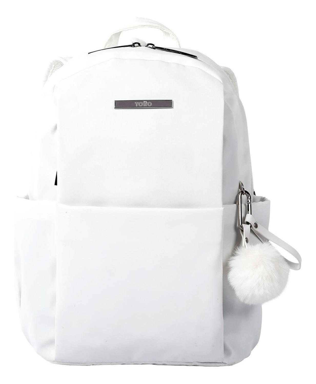 Mochila Ejecutiva Mujer Totto Adelaide 1 2.0 Bright White-0