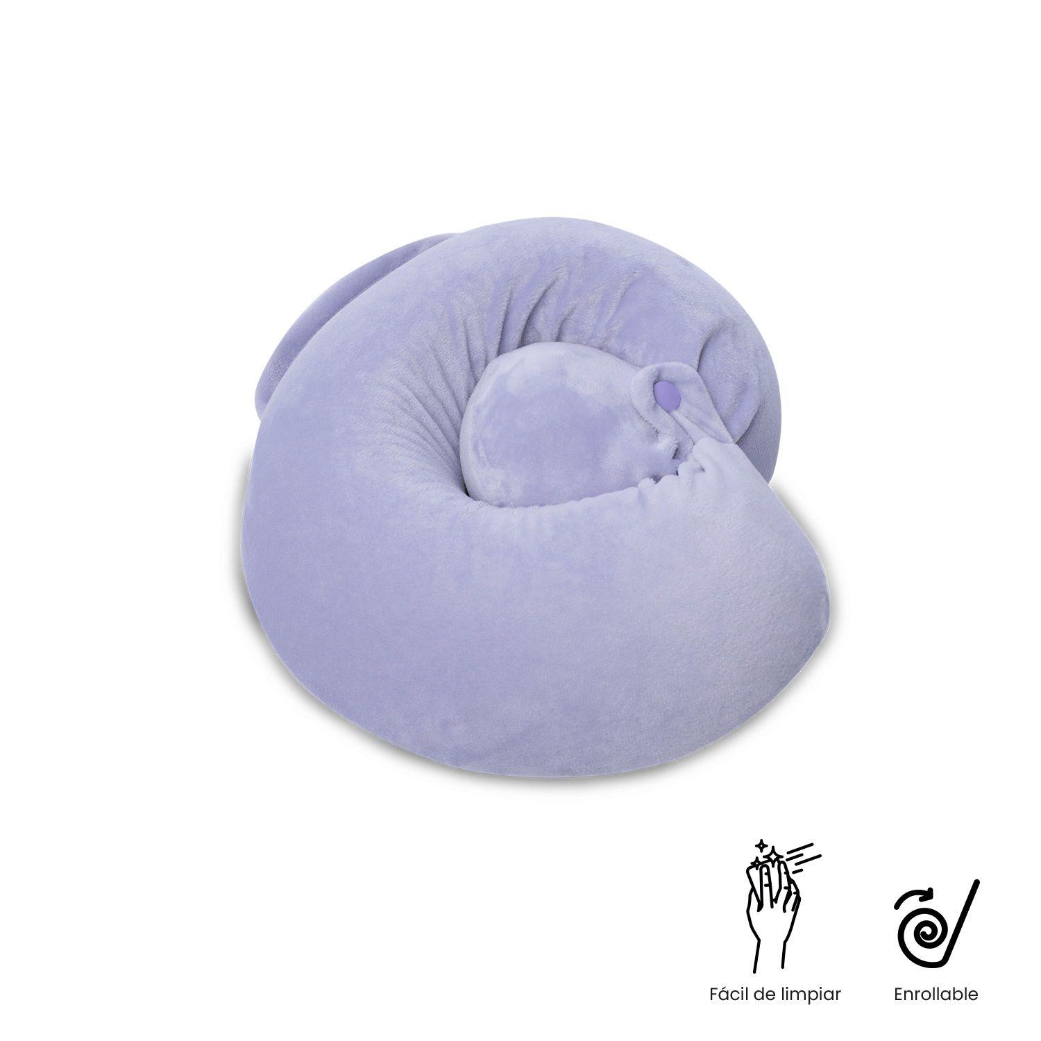 Almohada de Viaje Memory Foam Jet Pillow Morada  Totto-3
