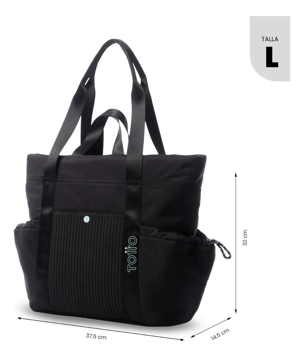 Shopping Bag Grande Para Mujer Praga Porta Pc 15  Negro-2