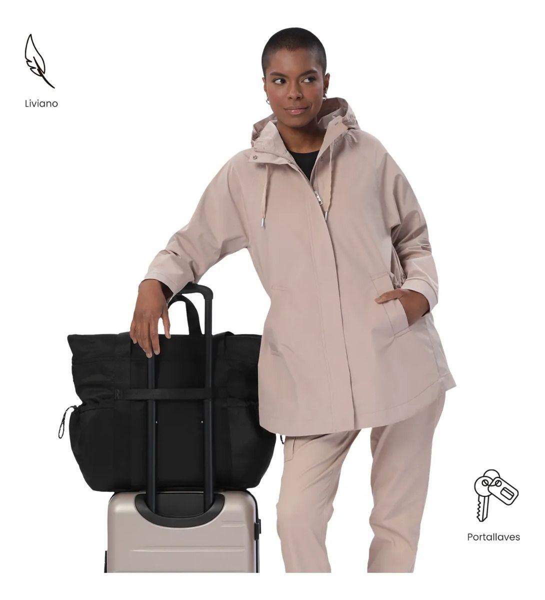 Shopping Bag Grande Para Mujer Praga Porta Pc 15  Negro-5