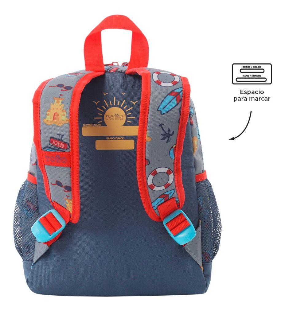 Mochila Escolar Infantil Totto Classic Little Surfer 7L Niño-3