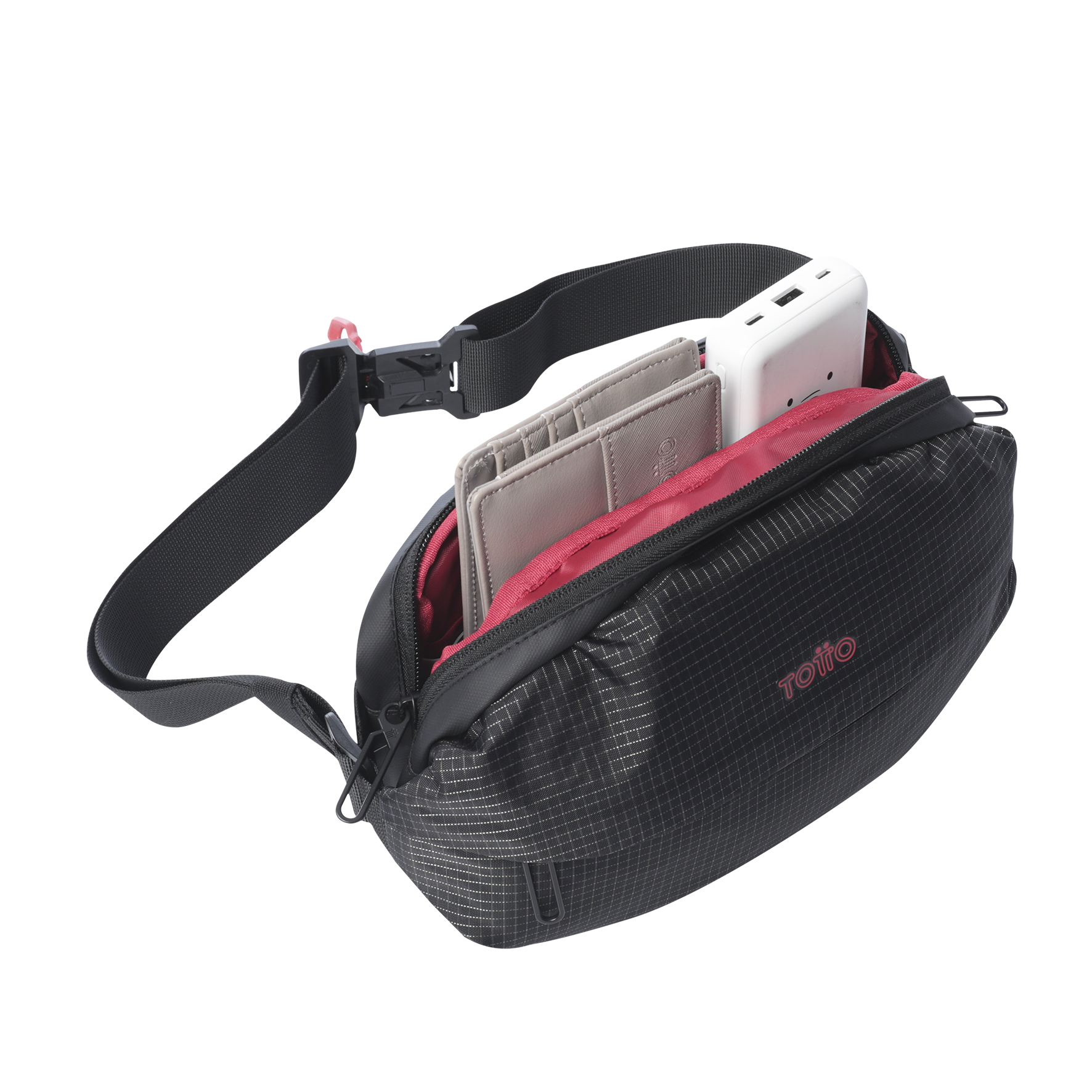 Banano Para Hombre Dual Negro/Rojo Totto-2
