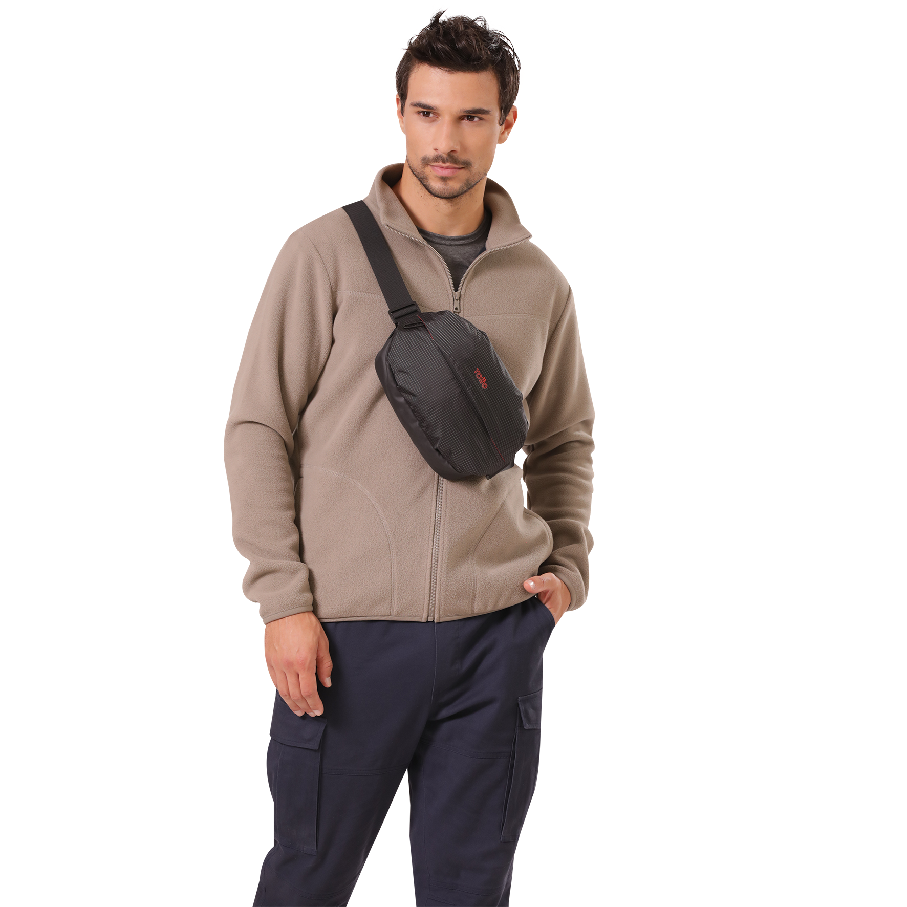 Banano Para Hombre Dual Negro/Rojo Totto-4