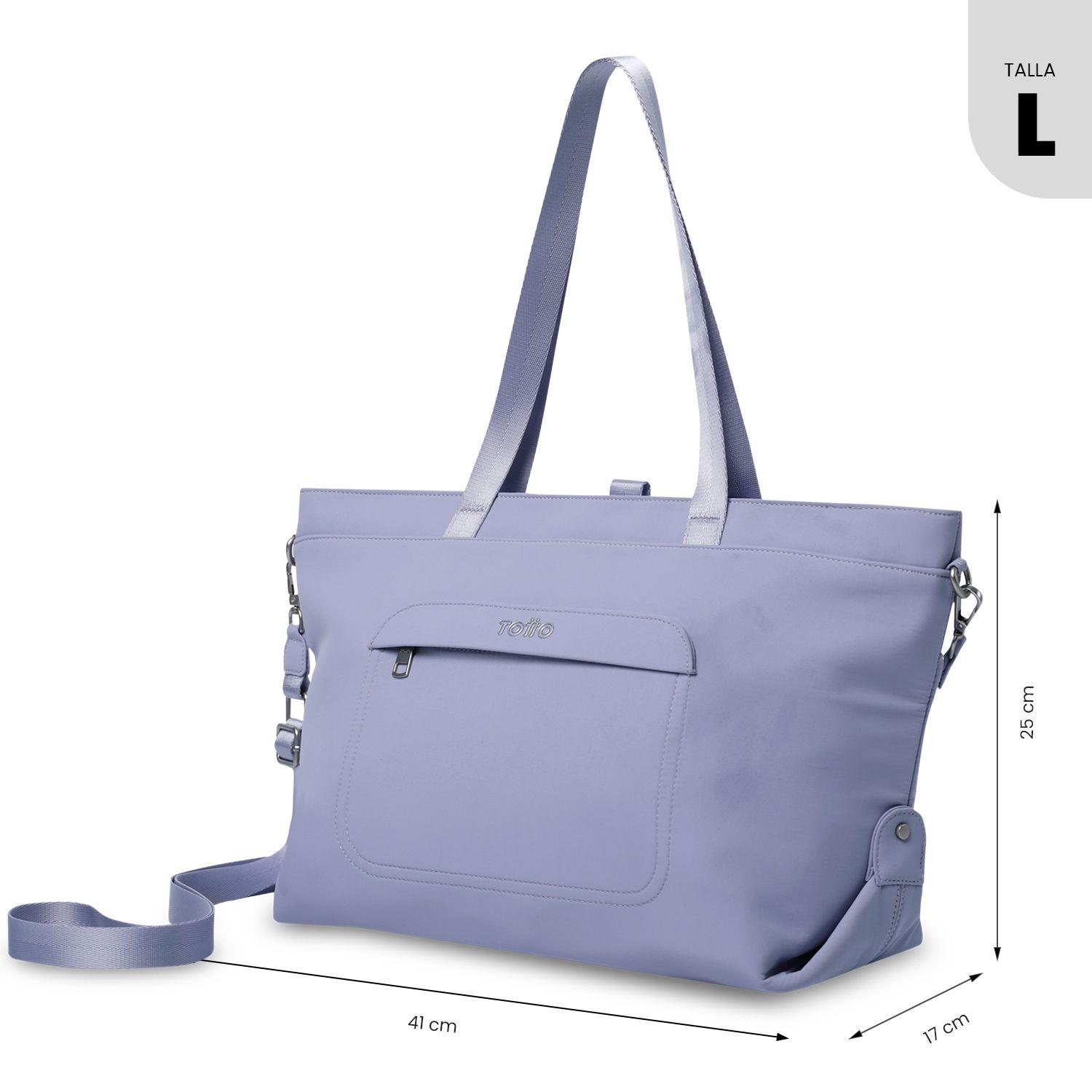 Cartera Tote Bag Mujer Madrid Notebook 16" Morada Totto-2